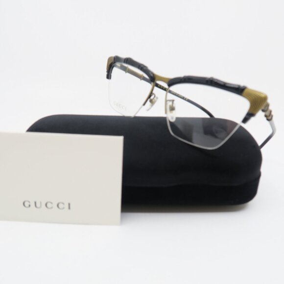 Gucci GG0660O 001 58mm Black Black Semi Rimless New Women s Eyeglasses Frames. Accessories
